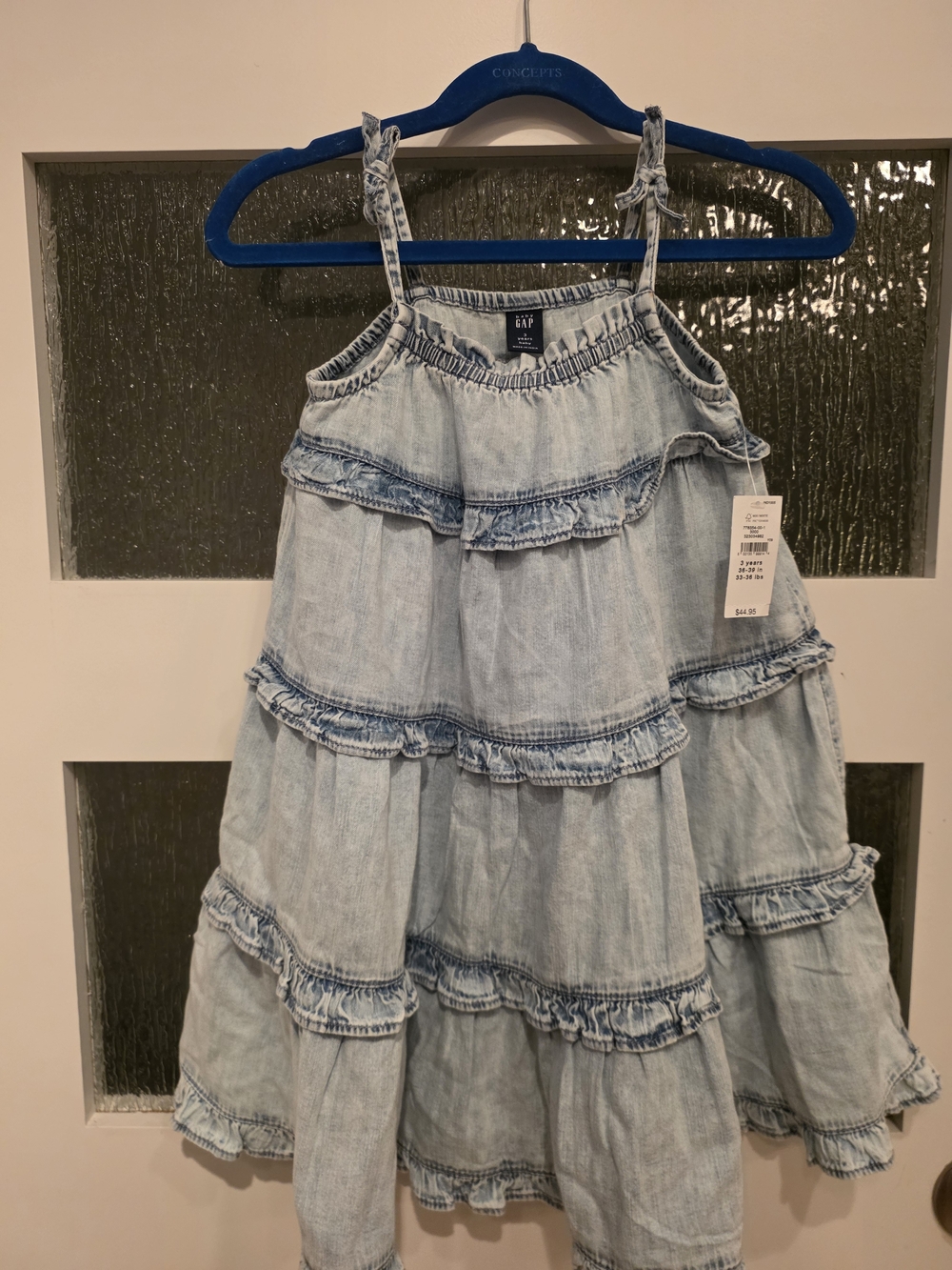 GAP Light Blue Tiered Denim Sundress for Kids